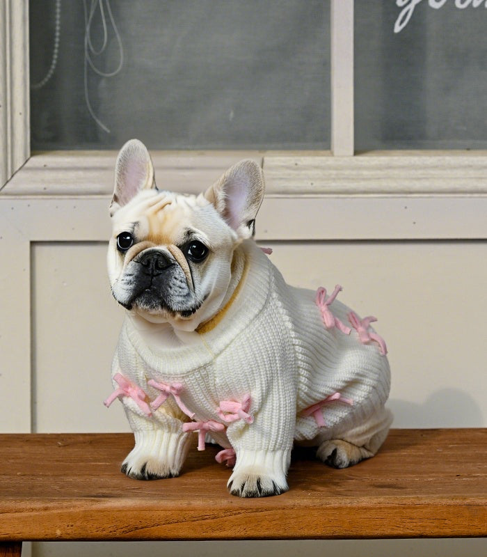 Pink Bow-3D Motif Pet Sweater