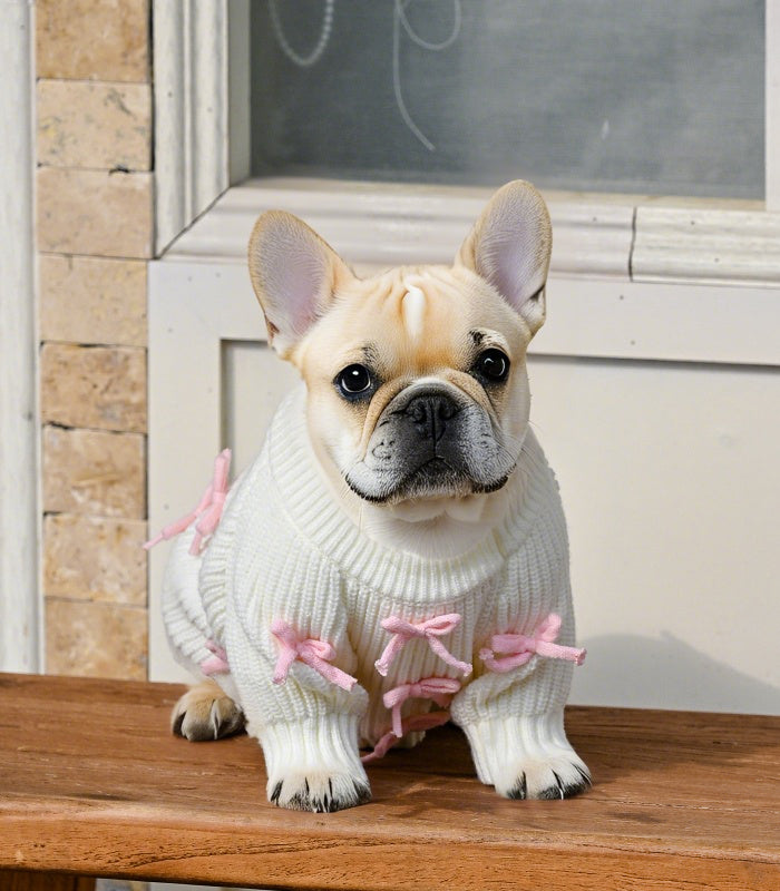 Pink Bow-3D Motif Pet Sweater