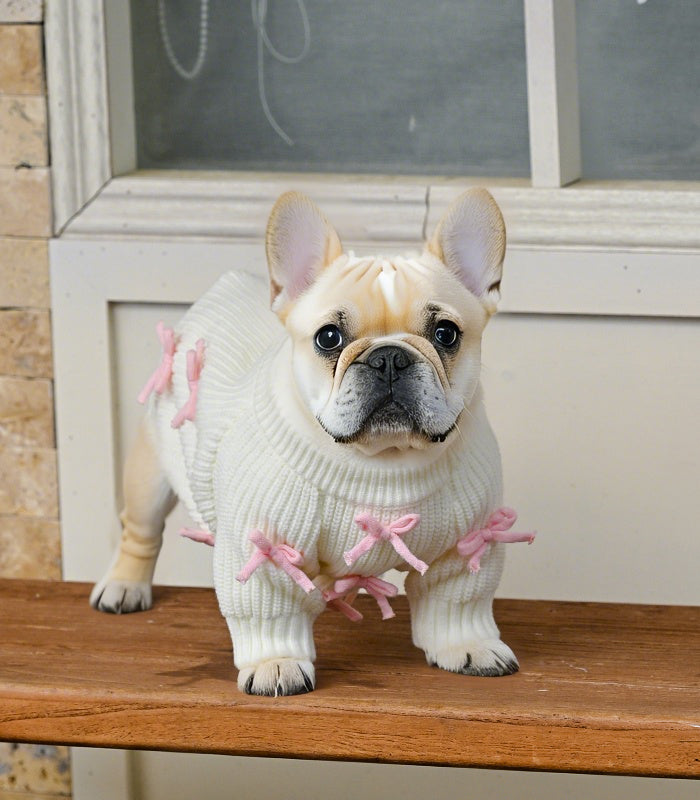 Pink Bow-3D Motif Pet Sweater