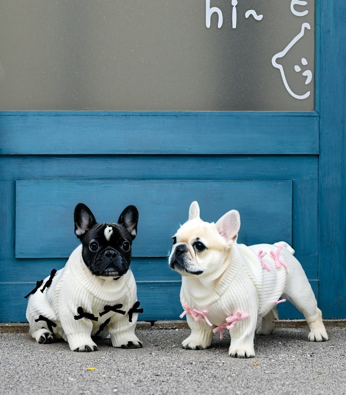 Pink Bow-3D Motif Pet Sweater