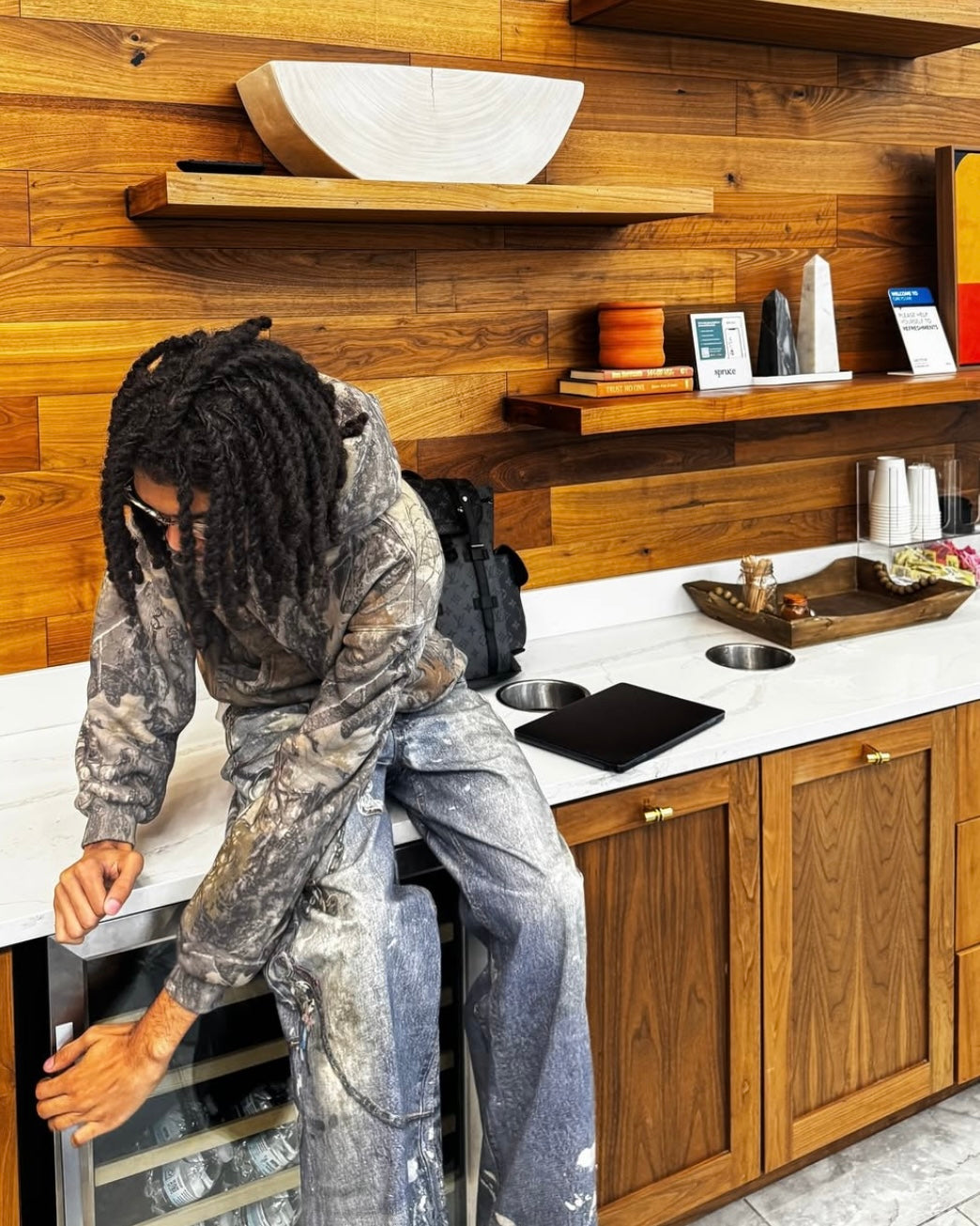 Rugged Camo Patterned Hoodie